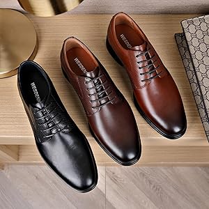Illustrative example of dark brown dress shoes