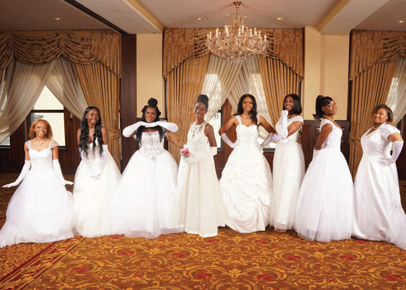 Illustrative example of debutante ball dresses
