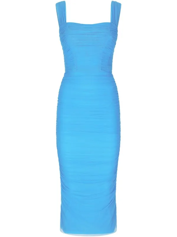 Illustrative example of dolce and gabbana ruched midi dress