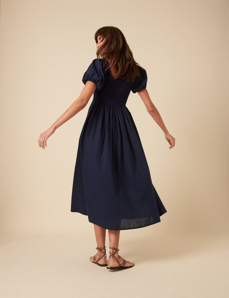 Illustrative example of dress midi navy