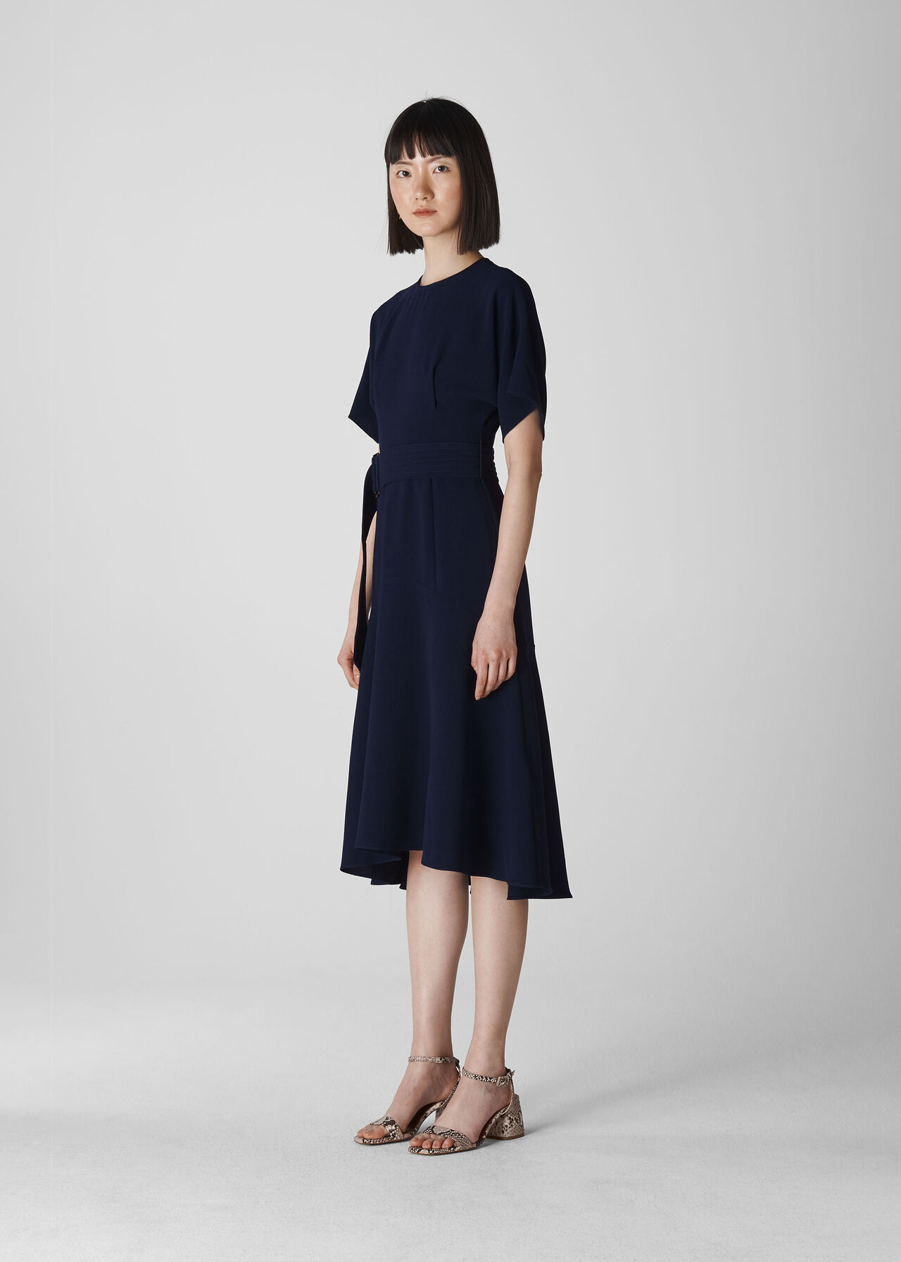 Illustrative example of dress midi navy