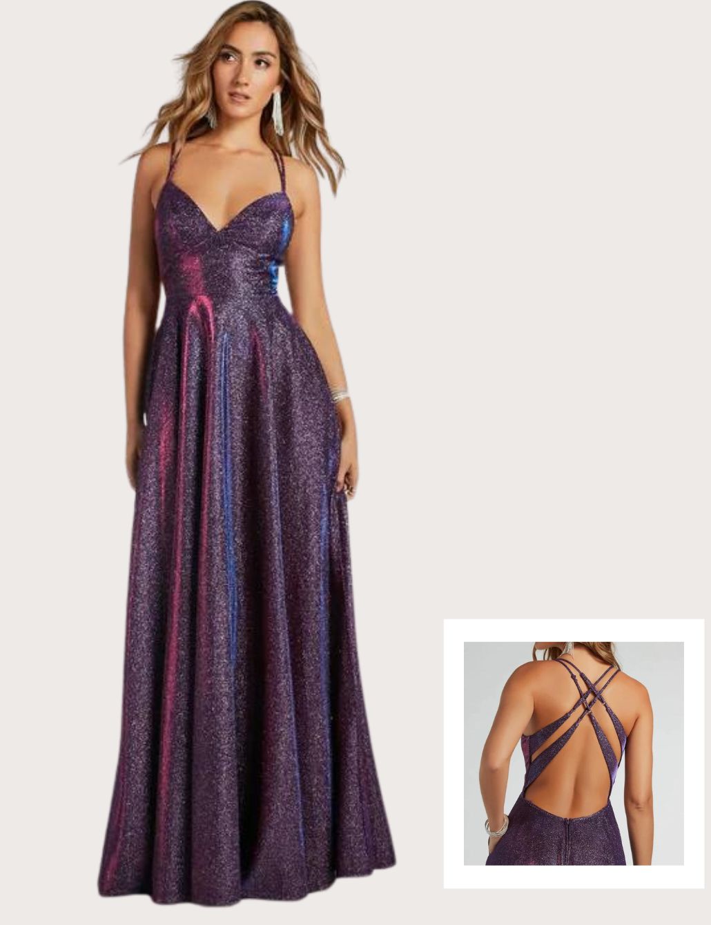 Illustrative example of dress purple dresses