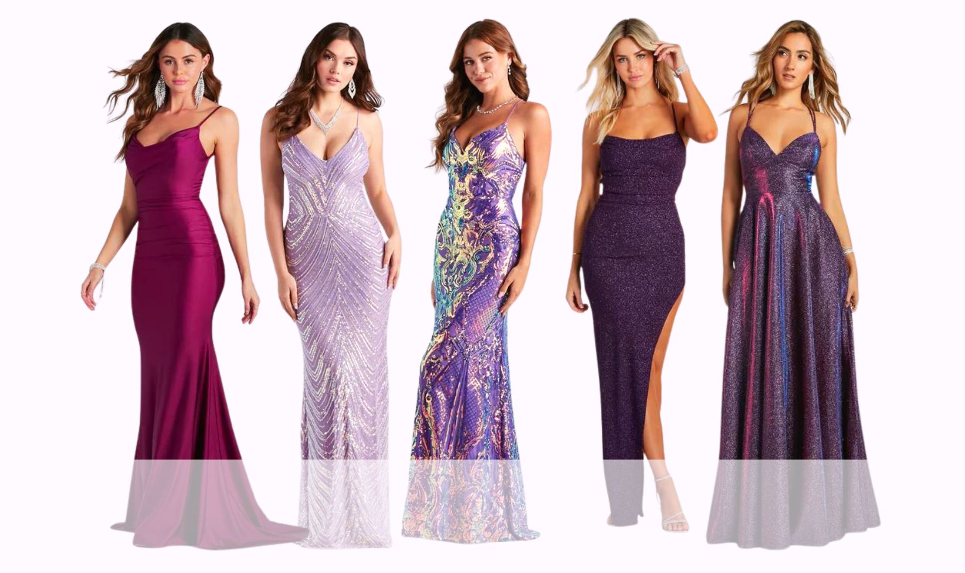 Illustrative example of dress purple dresses