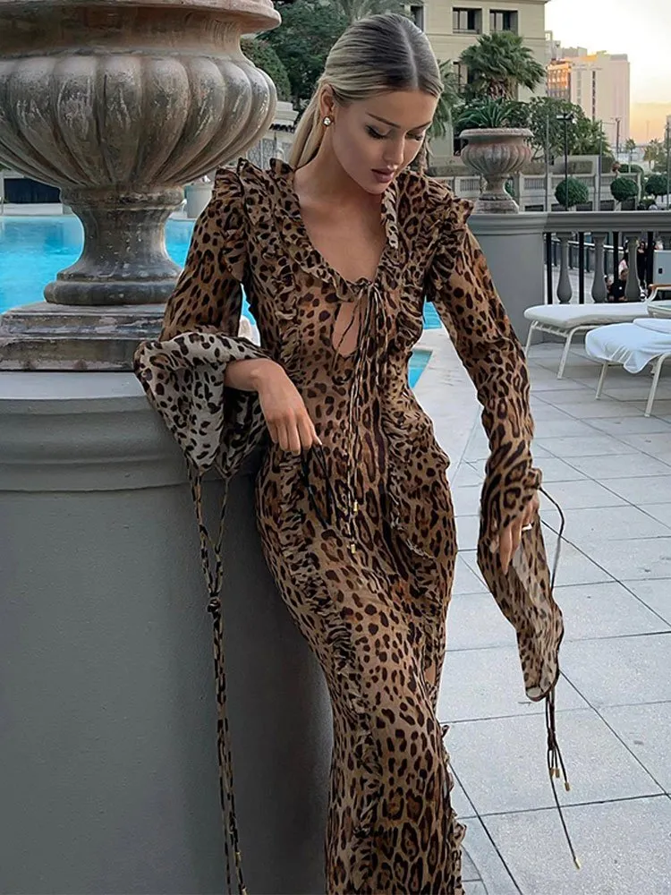 Illustrative example of dress with leopards