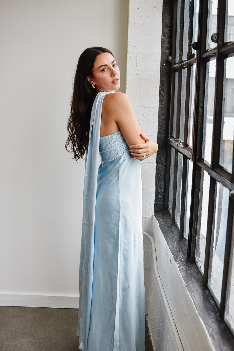 Illustrative example of dress with neck scarf