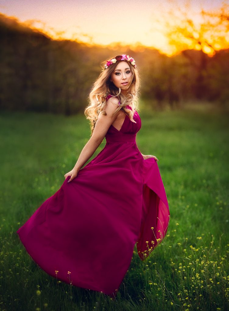 Illustrative example of dresses for senior pictures