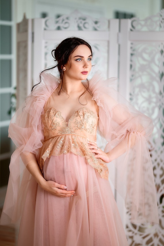 Illustrative example of elegant maternity dresses for baby shower