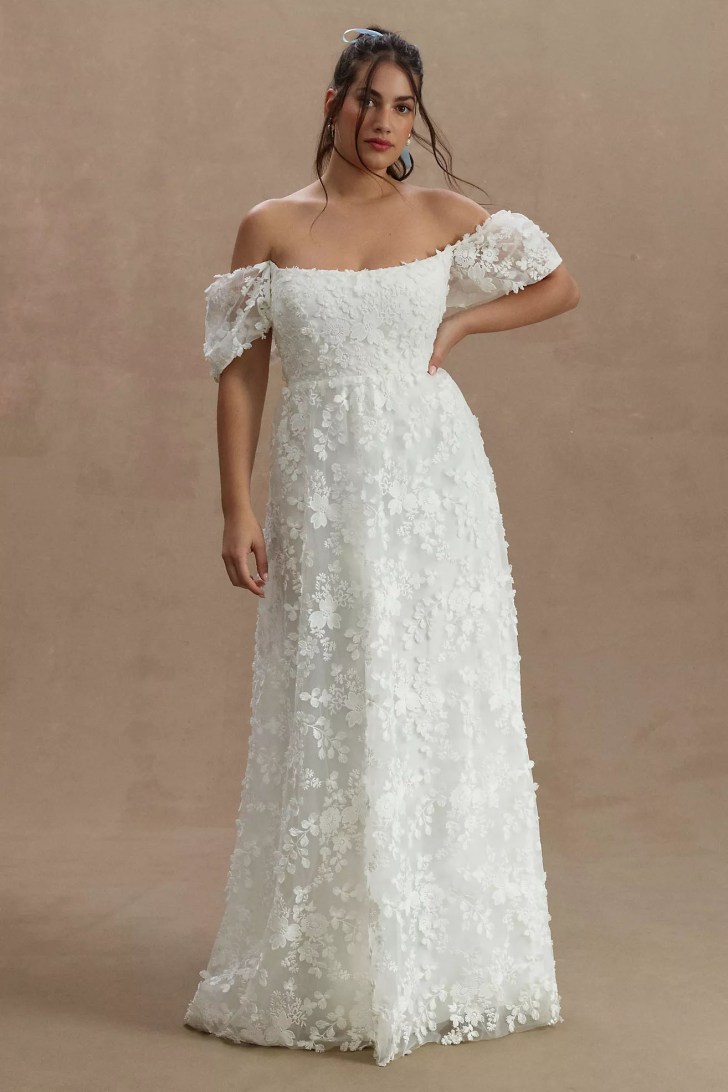 Illustrative example of empire waist bridal dresses
