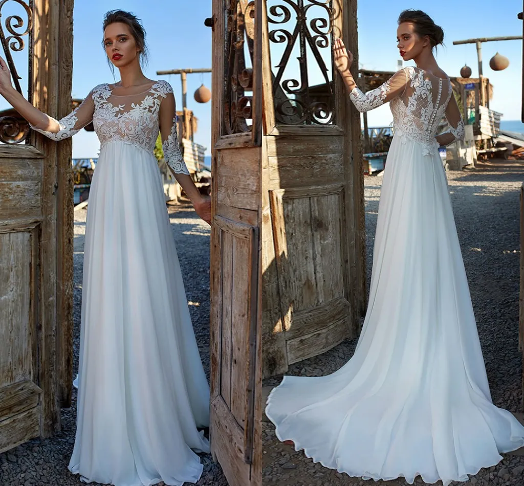 Illustrative example of empire waist wedding dress