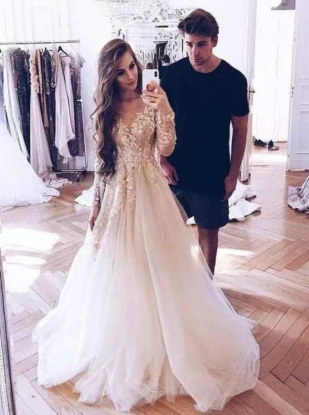 Illustrative example of empire waist wedding dress