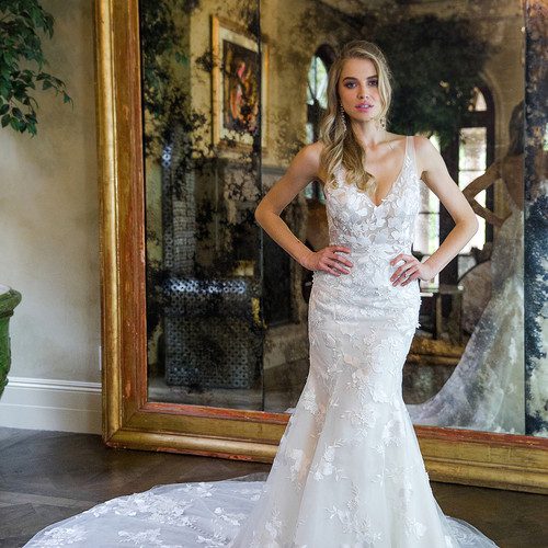 Illustrative example of fit and flare dresses for weddings