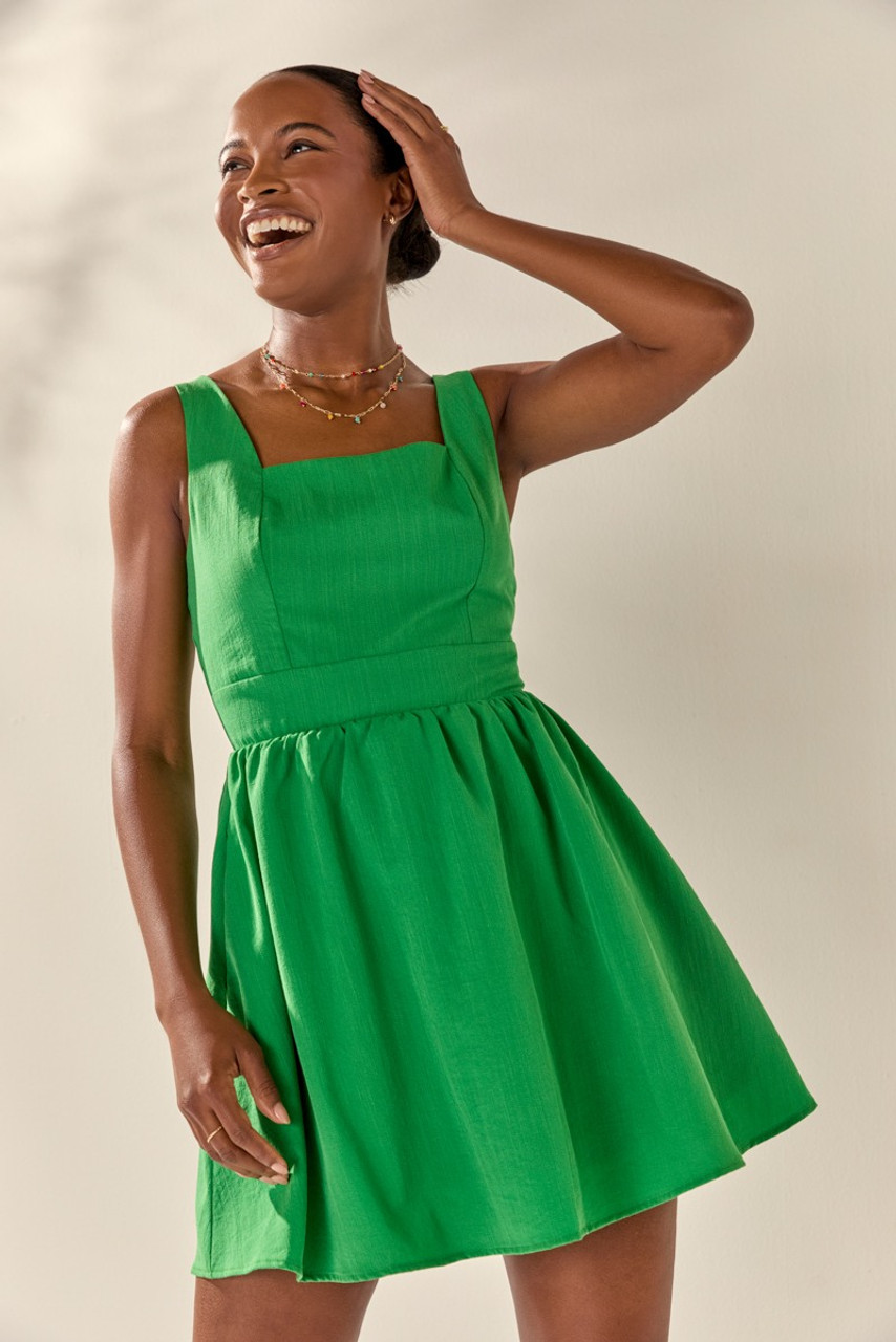 Illustrative example of fit and flare mini dress
