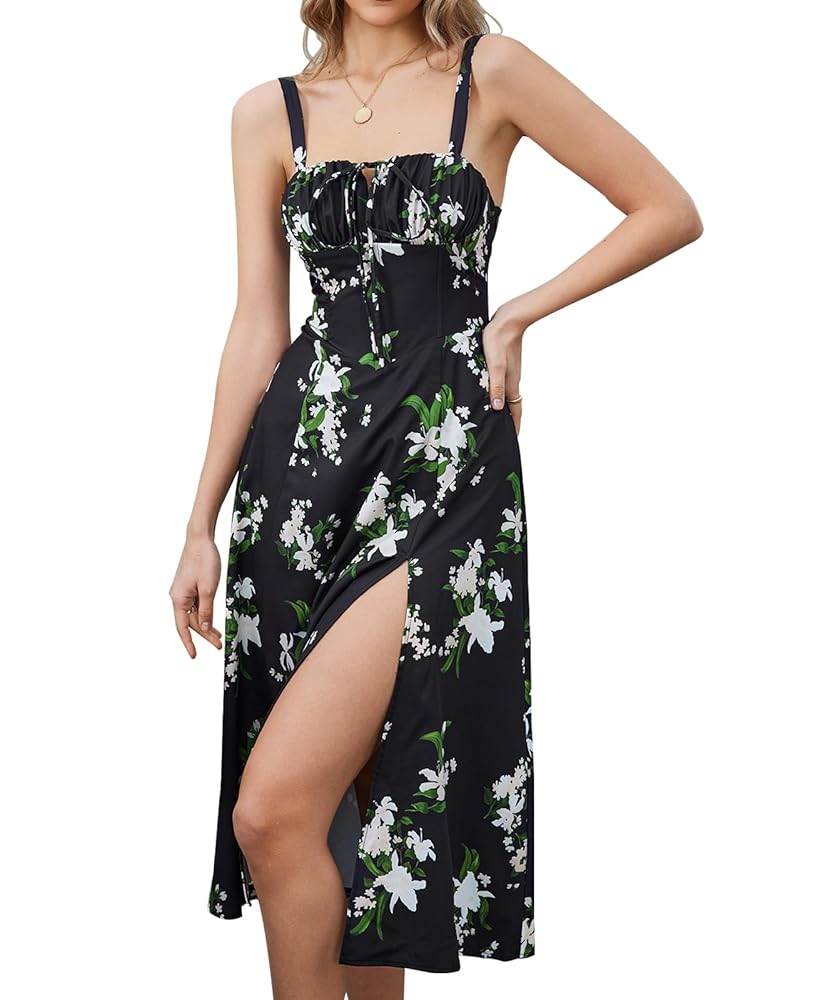 Illustrative example of floral corset dress