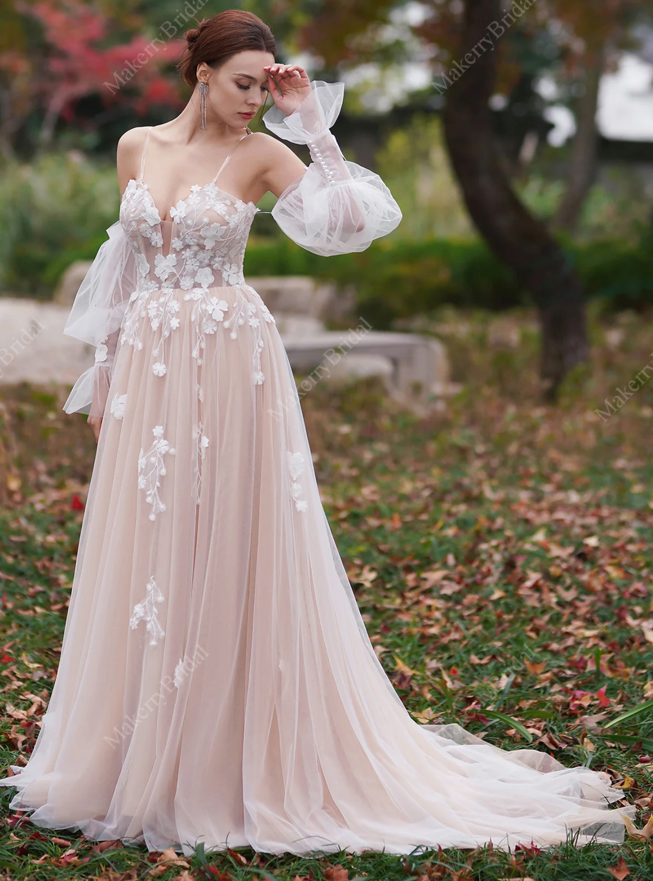 Illustrative example of flower applique dress