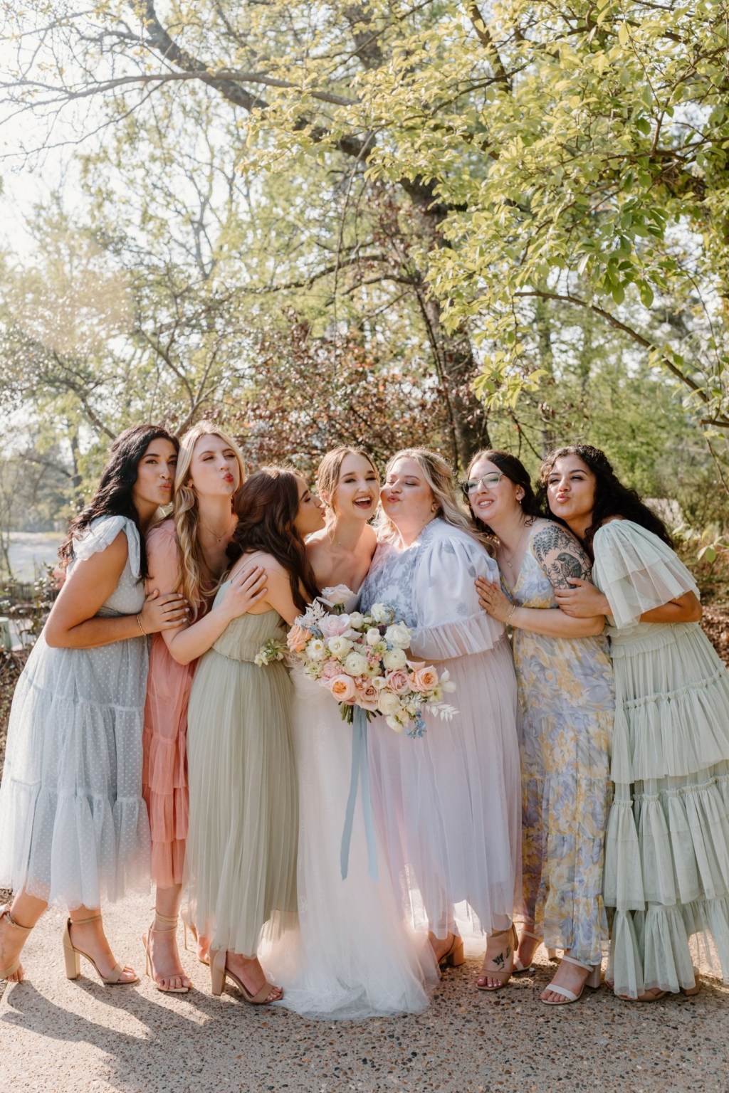 Illustrative example of garden wedding dress