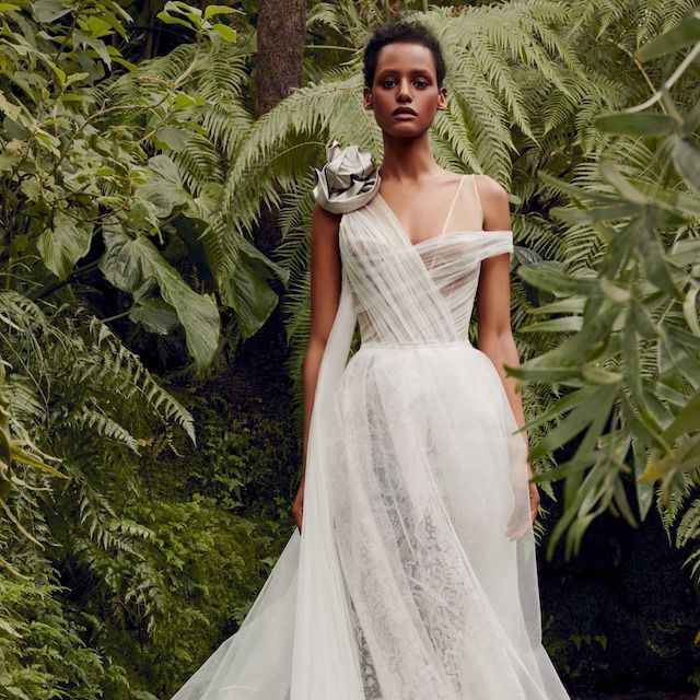Illustrative example of garden wedding dress