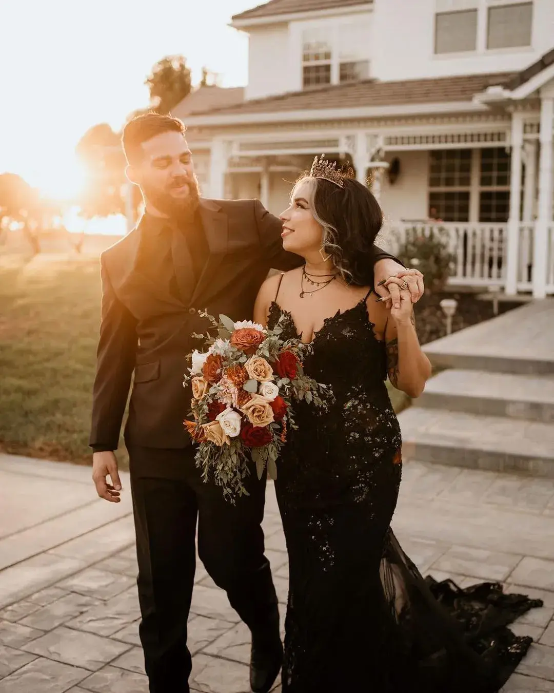 Illustrative example of gothic dress wedding