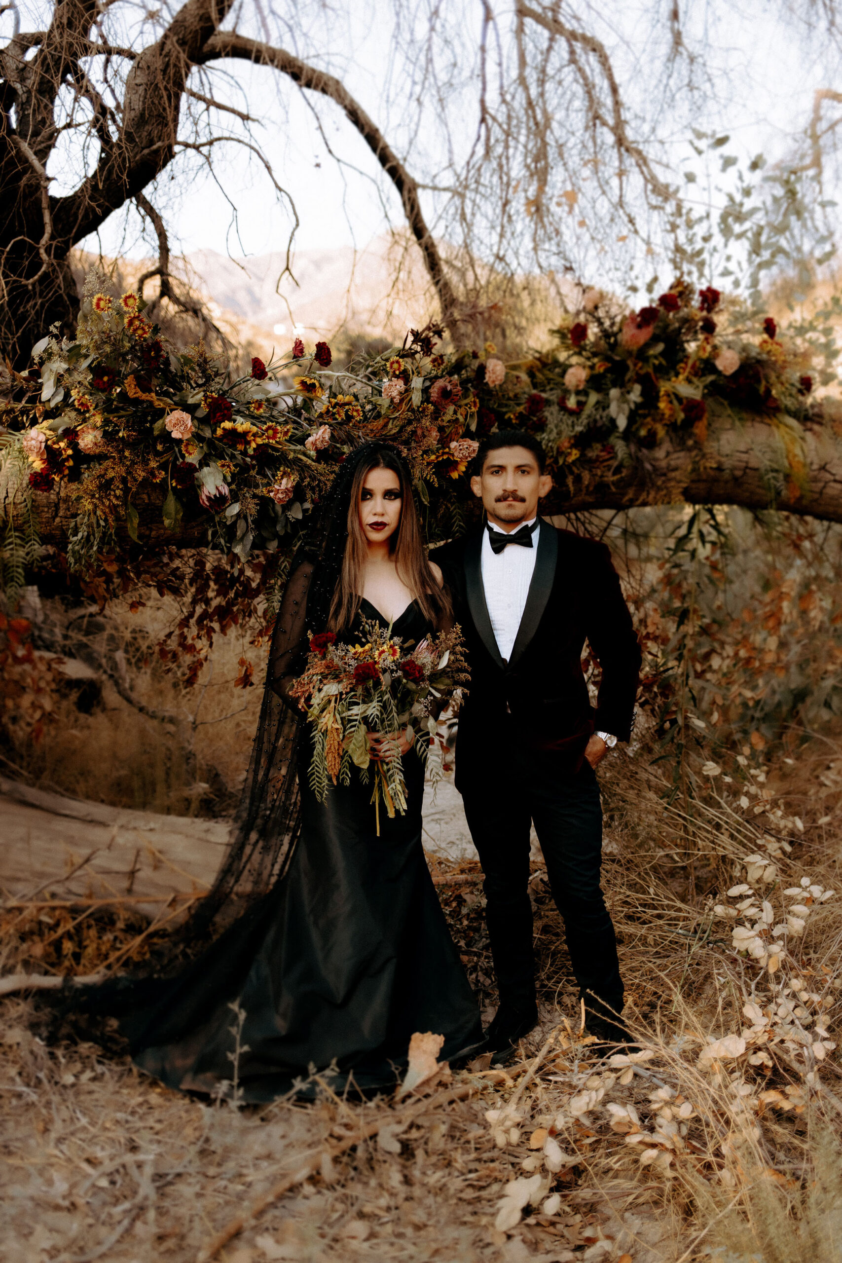 Illustrative example of gothic dress wedding