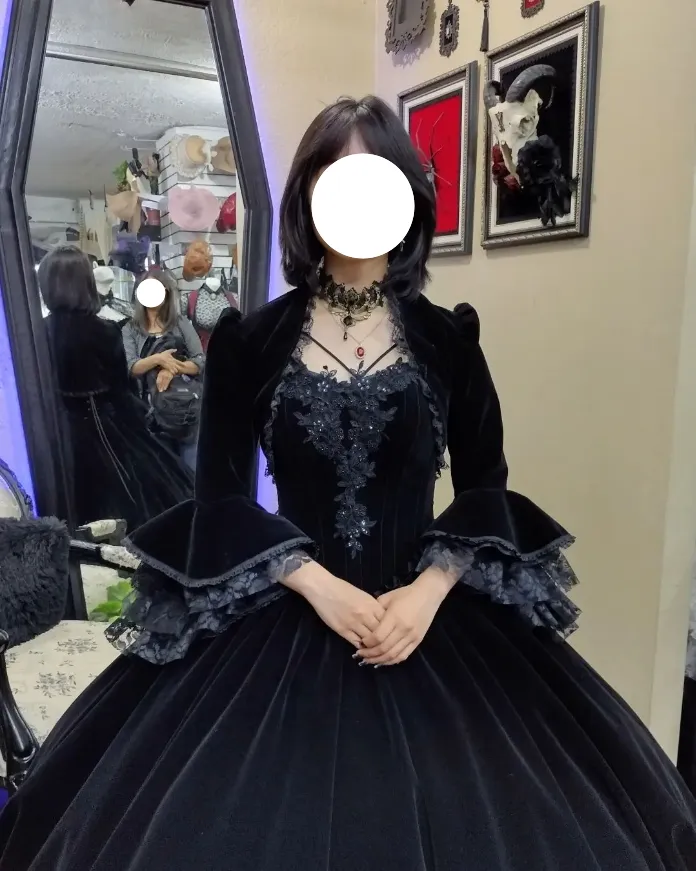 Illustrative example of gothic grad dresses
