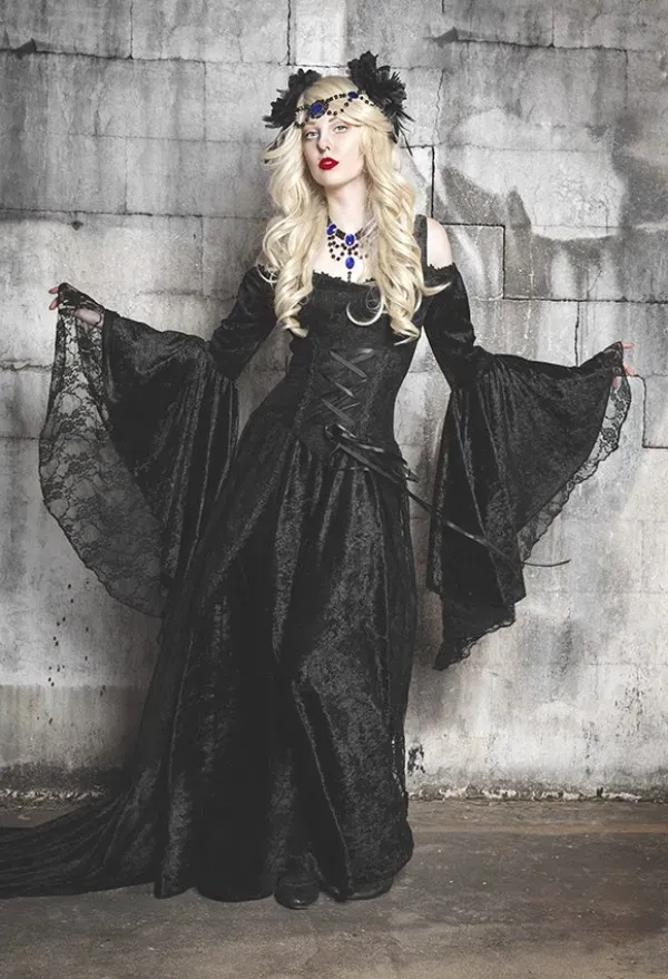 Illustrative example of gothic grad dresses