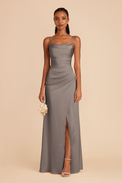 Illustrative example of gray bridesmaid dresses