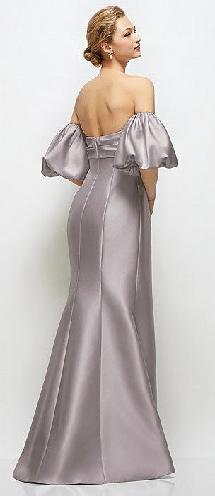 Illustrative example of gray bridesmaid dresses