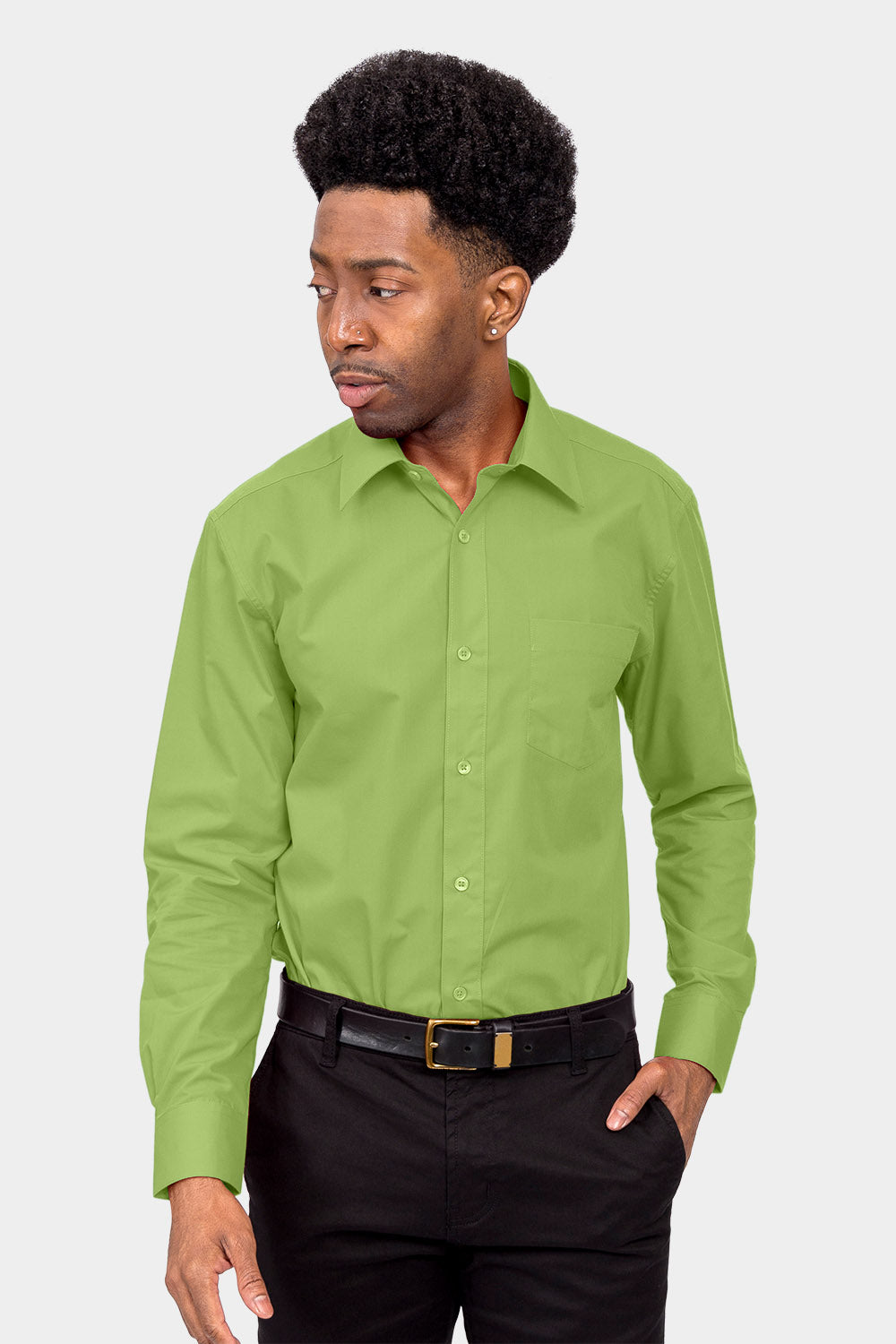 Illustrative example of green dress shirt