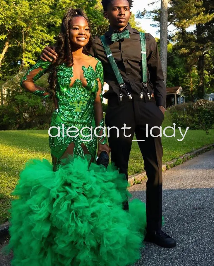 Illustrative example of green sparkly dress