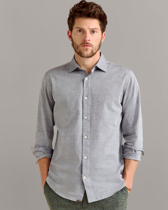 Illustrative example of grey dress shirt