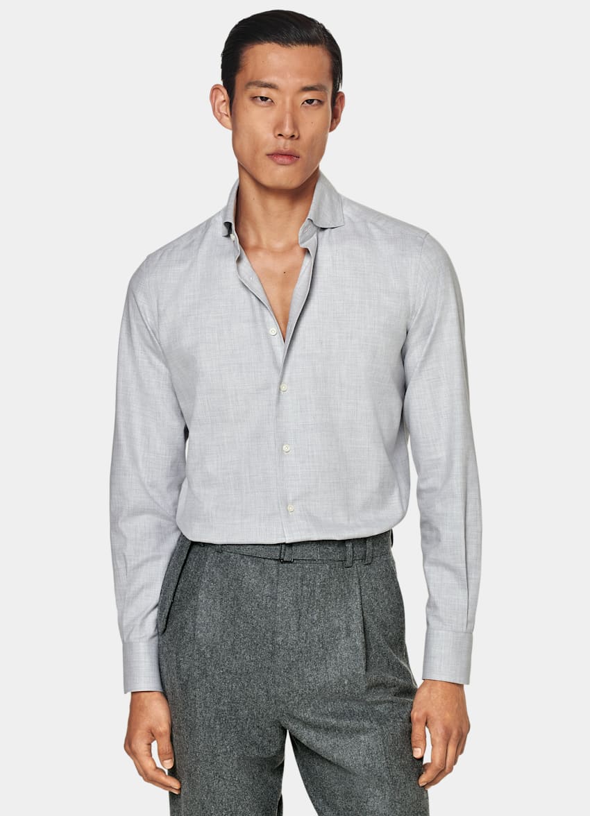 Illustrative example of grey dress shirt
