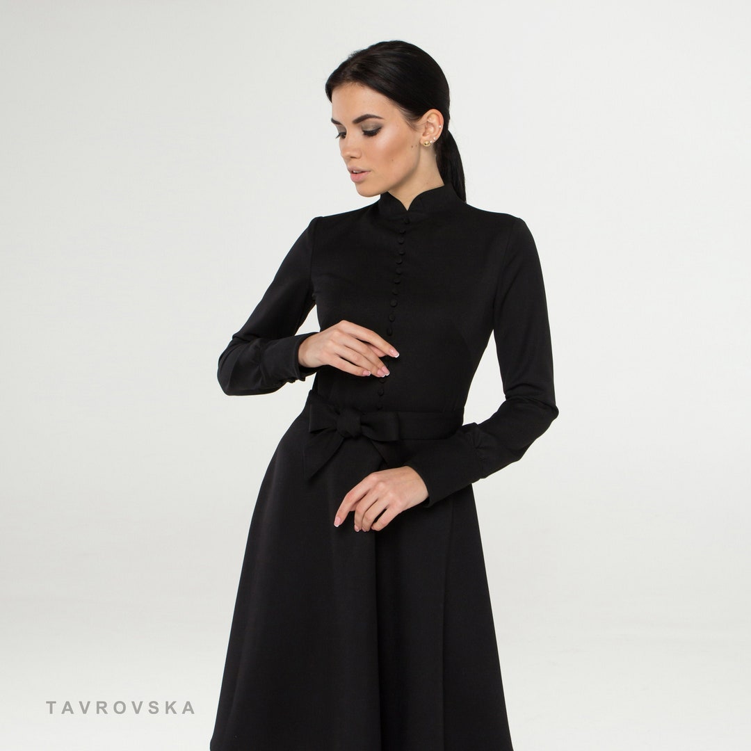 Illustrative example of high neck formal dress