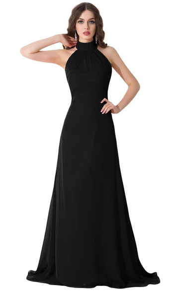 Illustrative example of high neck formal dress