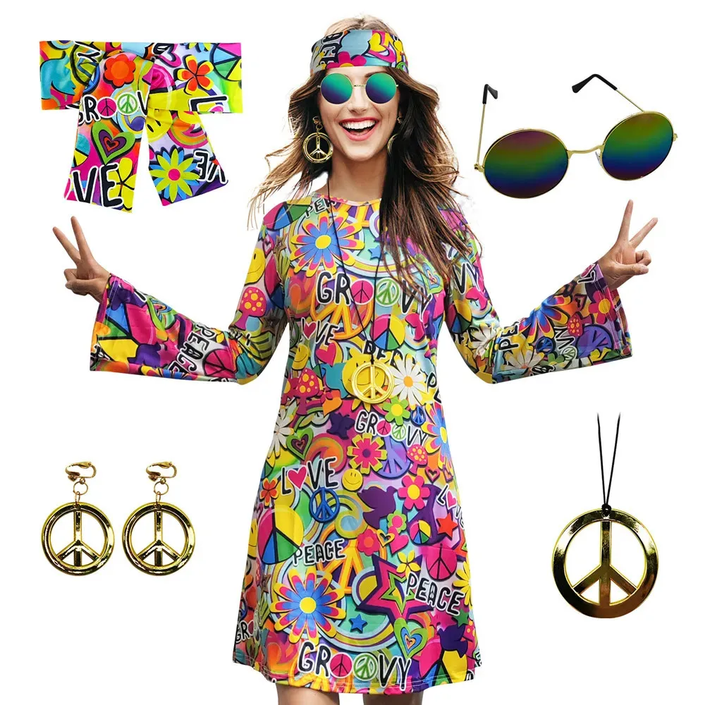 Illustrative example of hippie dress
