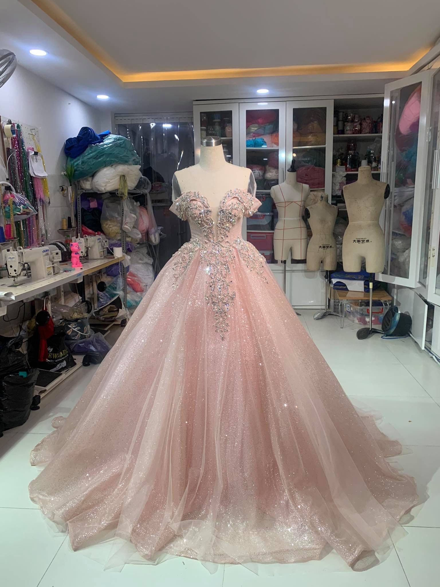 Illustrative example of light pink ball dress