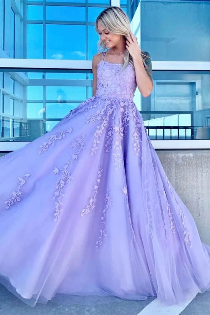 Illustrative example of lilac grad dress