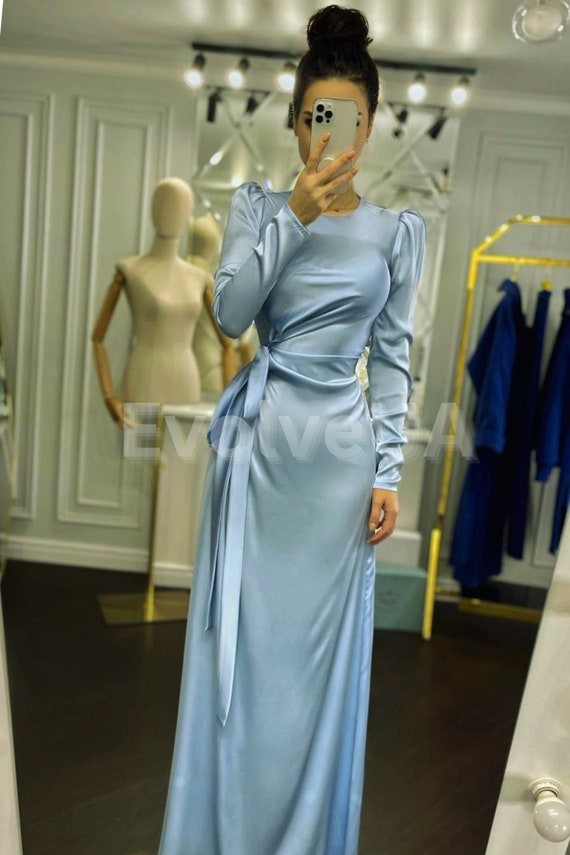 Illustrative example of long silk dress