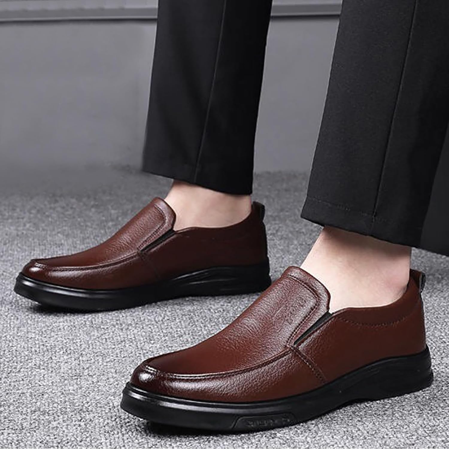 Illustrative example of mens brown dress shoes