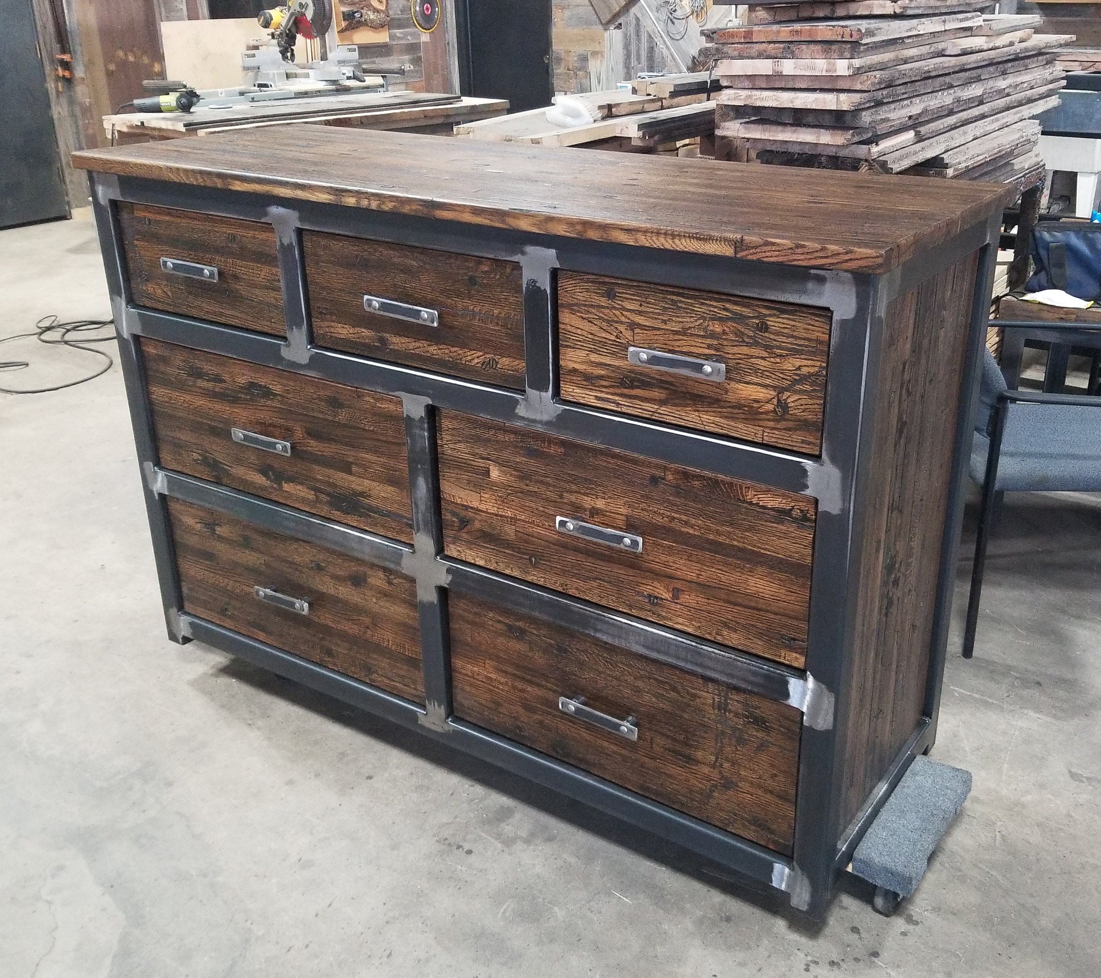 Illustrative example of metal dresser