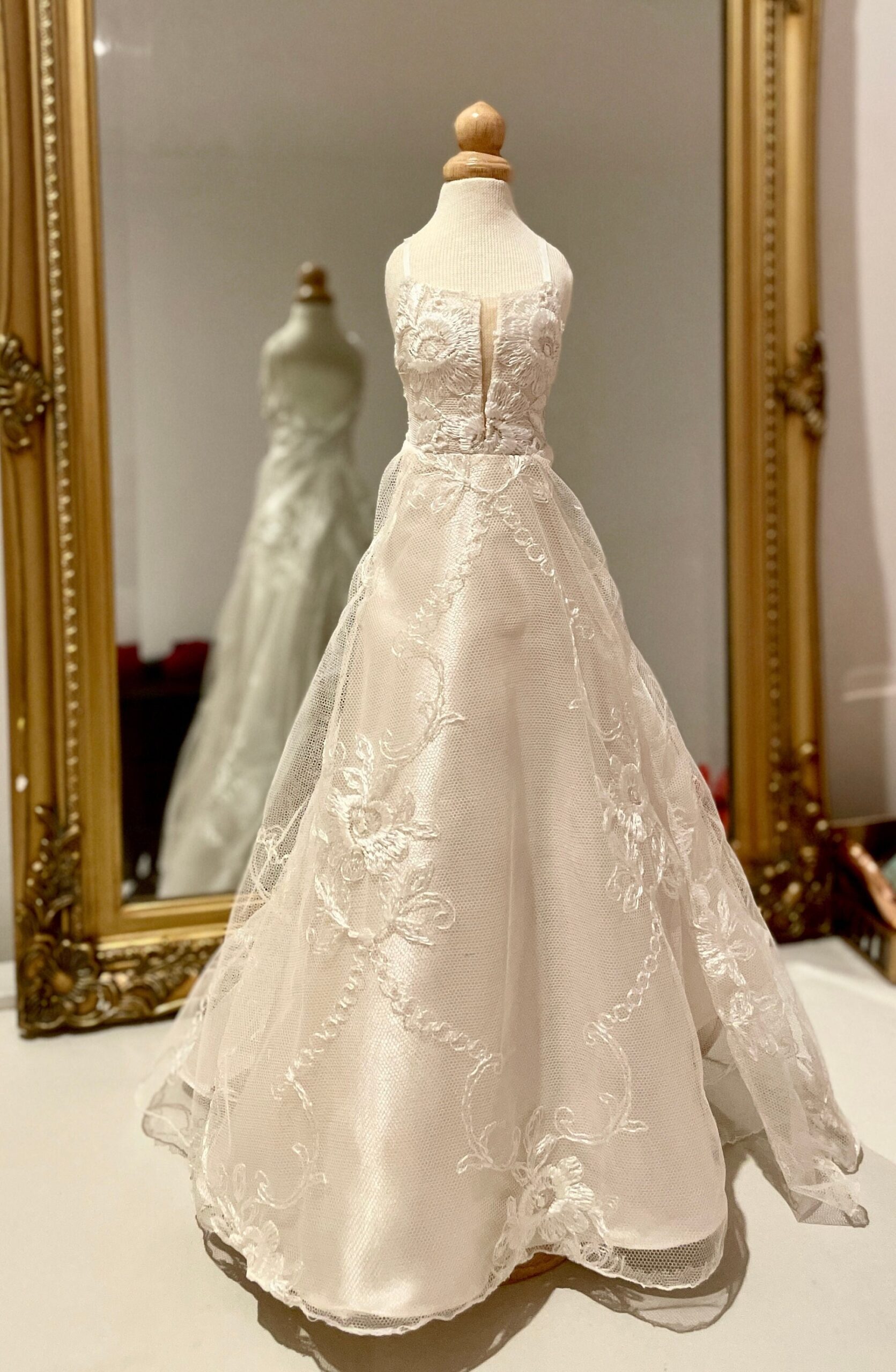 Illustrative example of miniature wedding dress