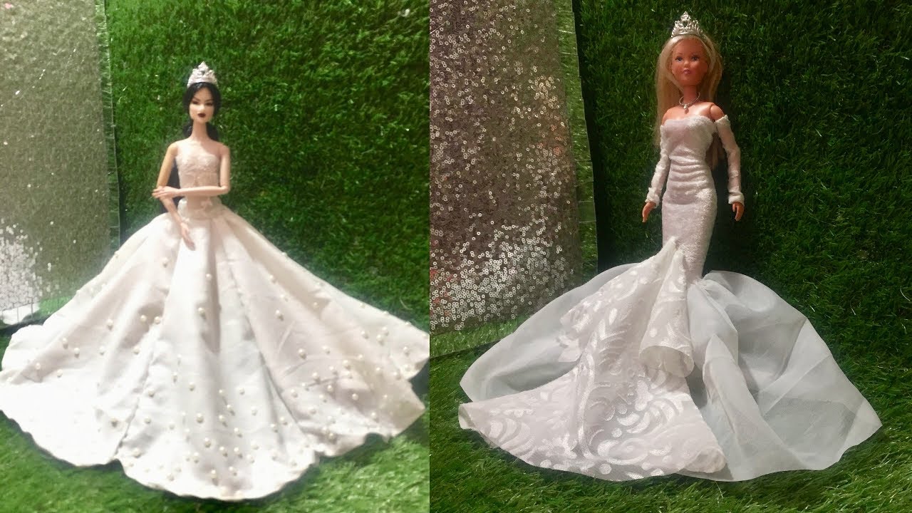 Illustrative example of miniature wedding dress