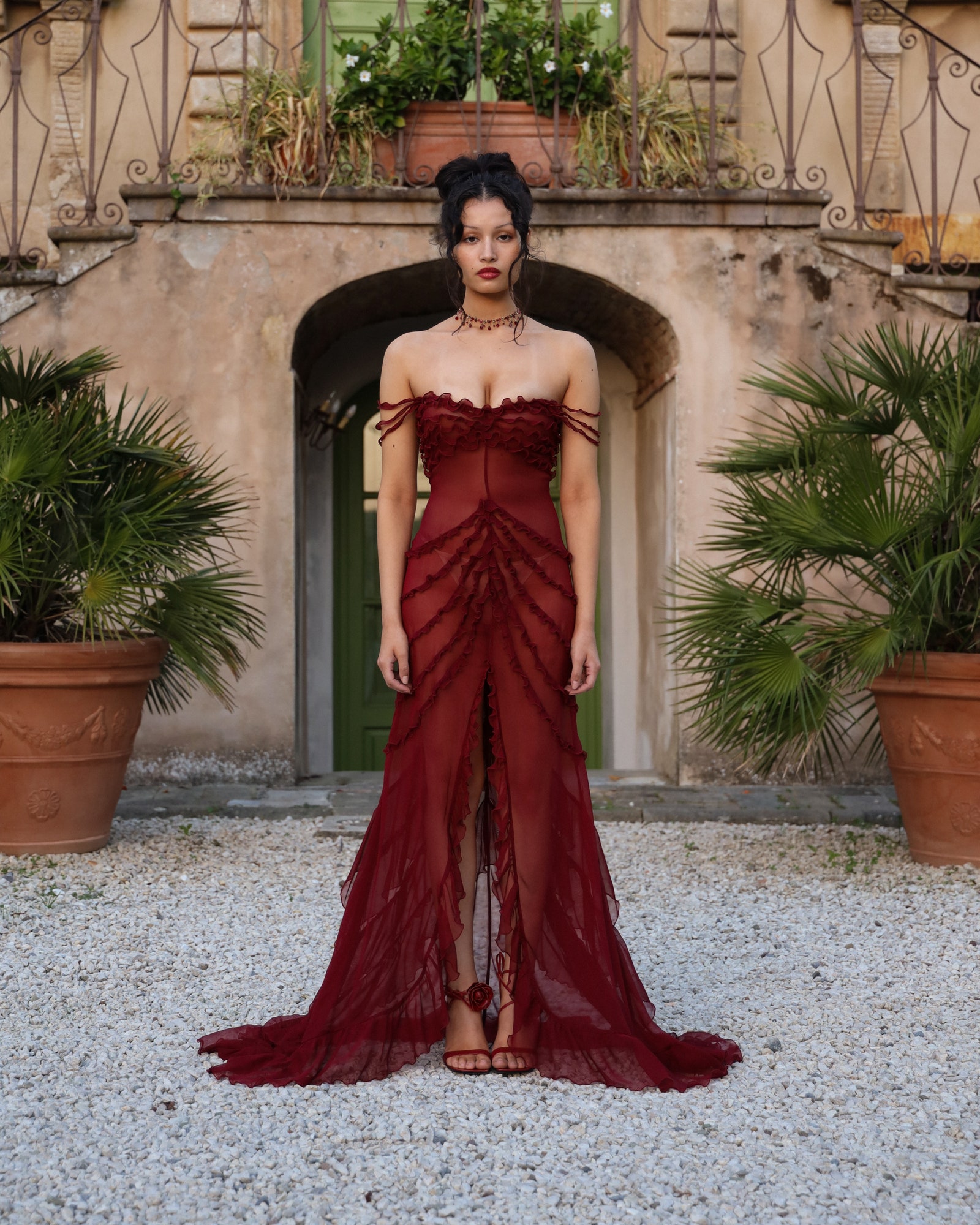 Illustrative example of mirror palais dress