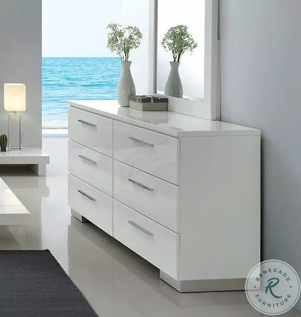 Illustrative example of modern white dresser
