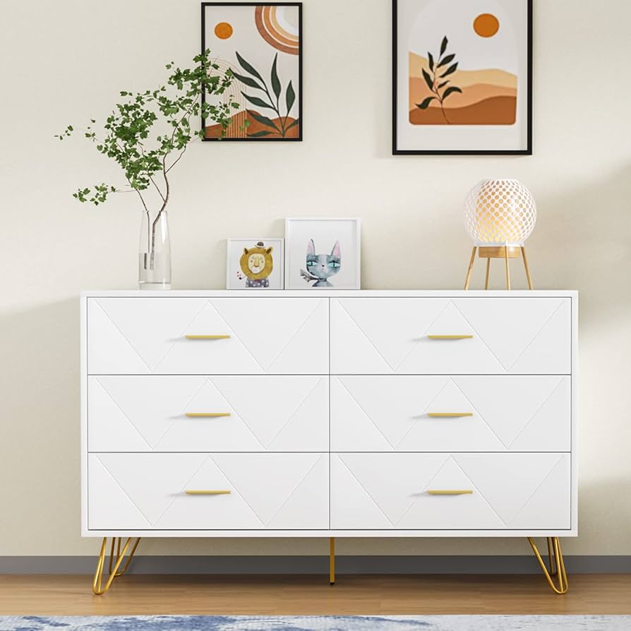 Illustrative example of modern white dresser