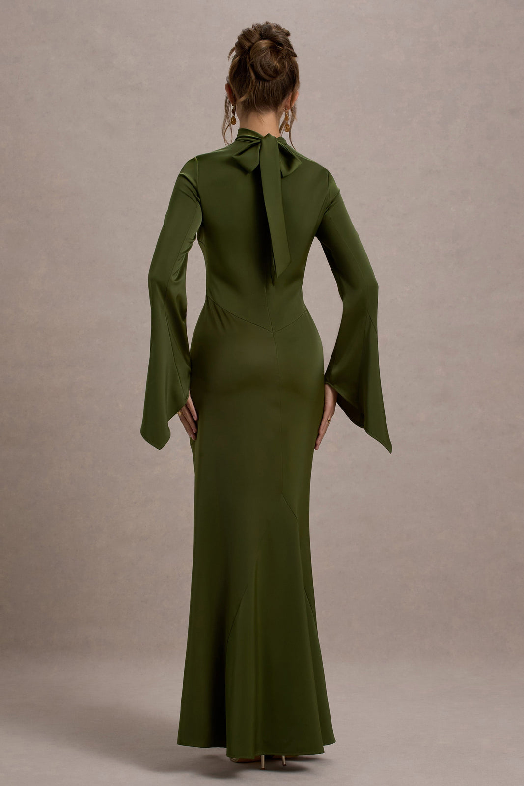 Illustrative example of olive color dress