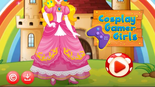 Illustrative example of peach dress up game
