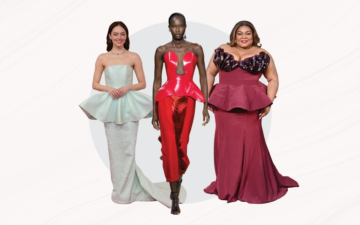 Illustrative example of peplum dress dress