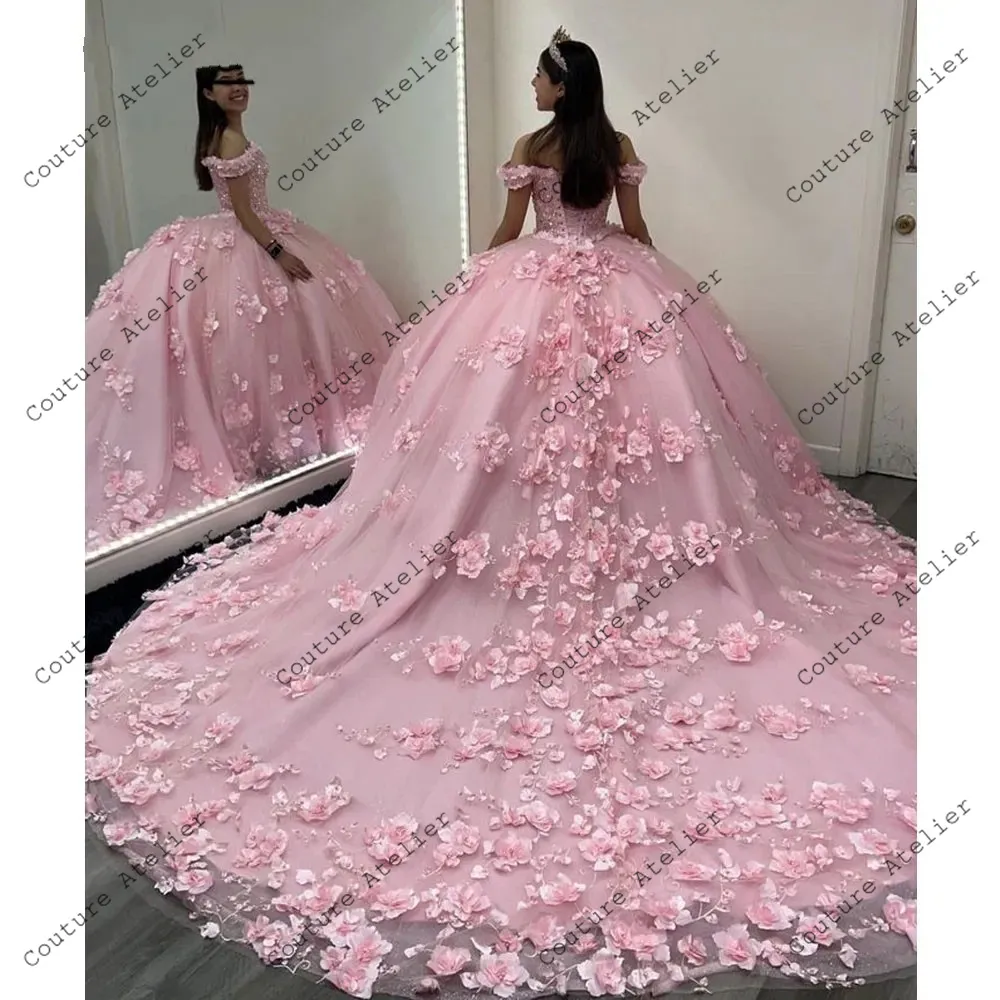 Illustrative example of pink ball dress