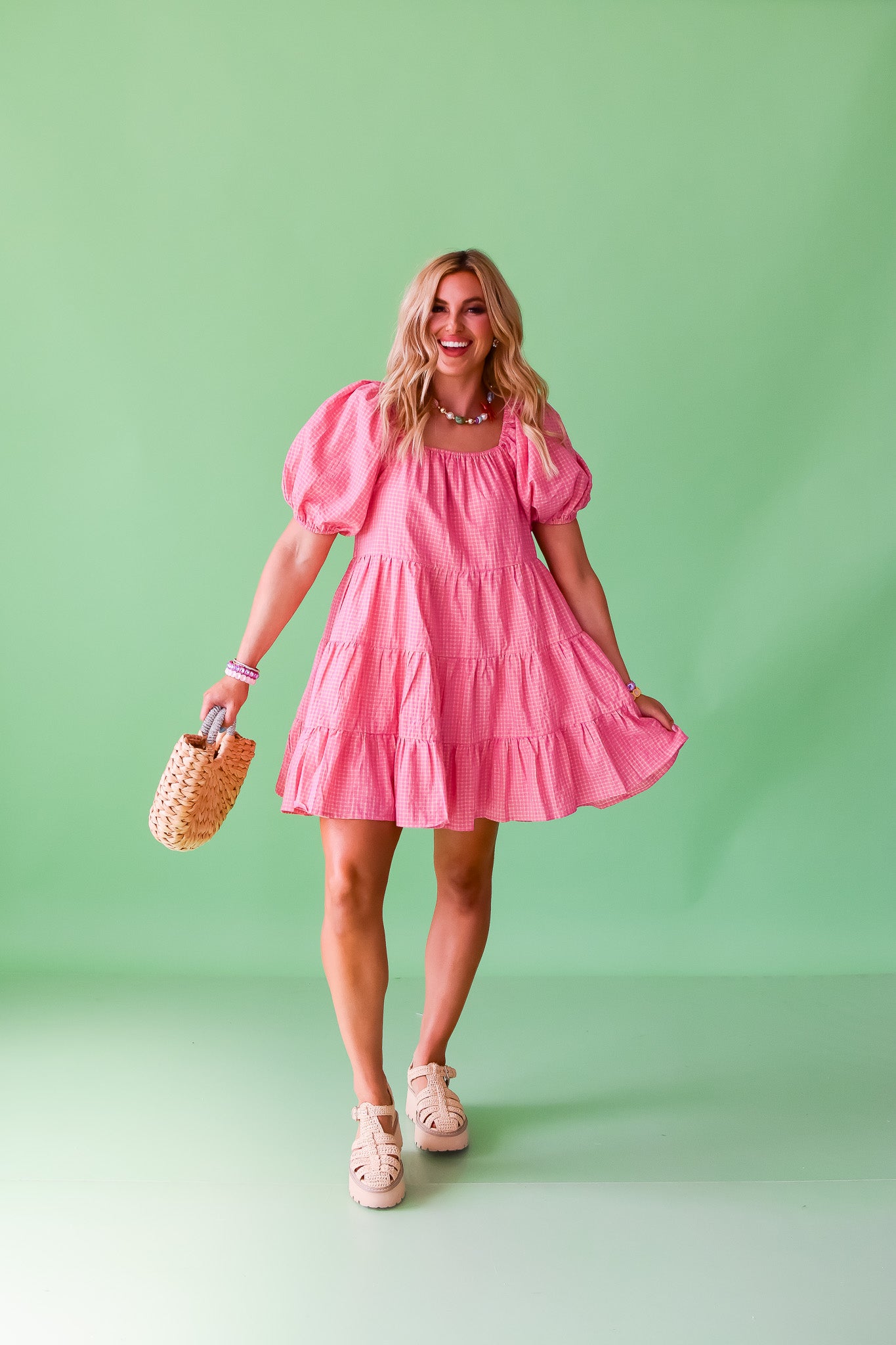 Illustrative example of plaid mini dress