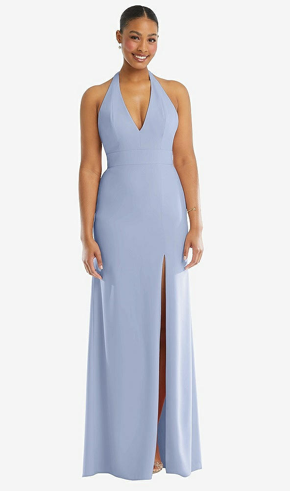Illustrative example of plunge neck dress
