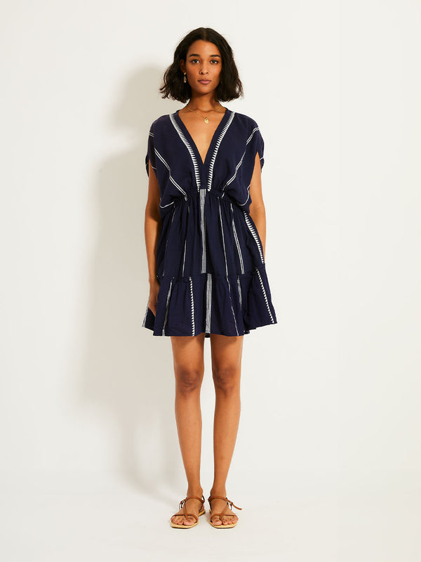 Illustrative example of plunge neck dress